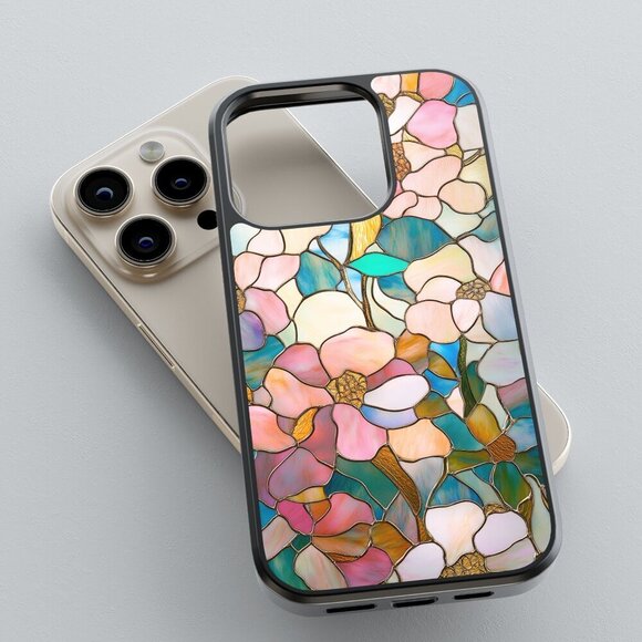 Floral iPhone 16 Case Galaxy S24 Case 16 Pro Max Case S23 Case iPhone 15 Case - Picture 3 of 5